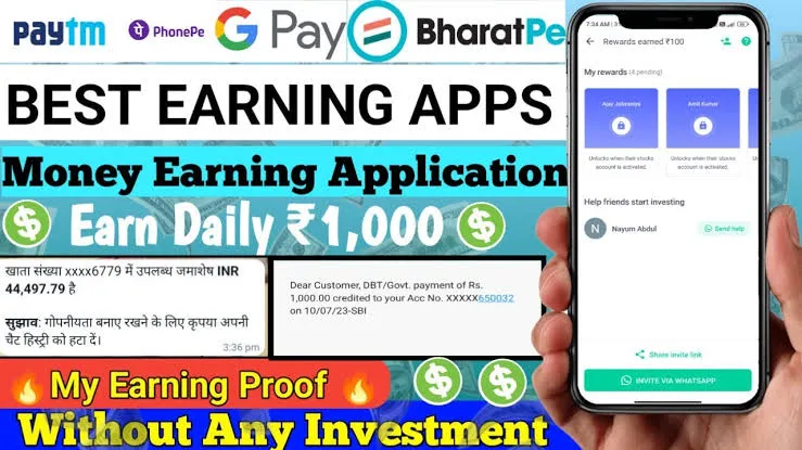 Daily 1000 rupees earning app without investment
