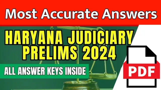 Haryana Judiciary Answer Key 2024